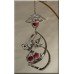 Angel with Heart and Austrian Crystals Chrome Plated Spiral Hanging Ornament 