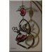 Angel with Heart and Austrian Crystals Chrome Plated Spiral Hanging Ornament 