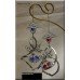 Angel with Heart and Austrian Crystals Chrome Plated Spiral Hanging Ornament 