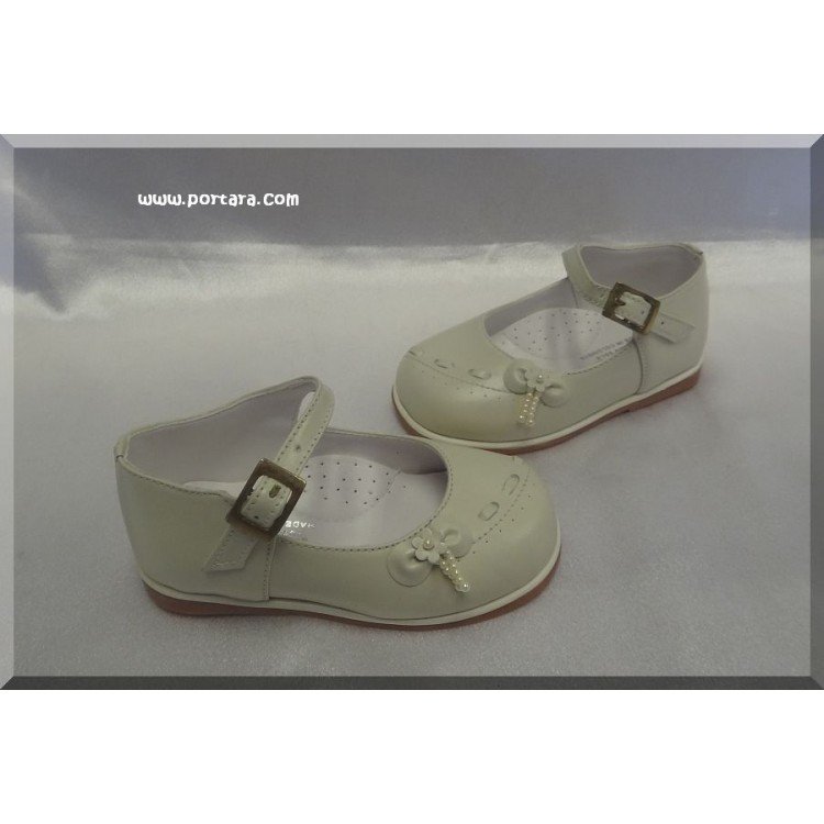 baby girl ivory christening shoes