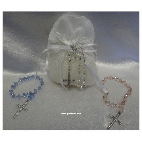 Hanging Swarovski Crystal Crosses Christening Favors