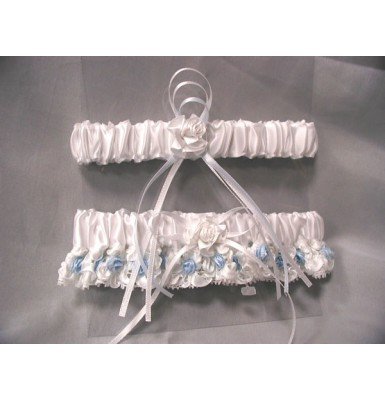 Baby Blue Beauty Garter and Throw Away Set