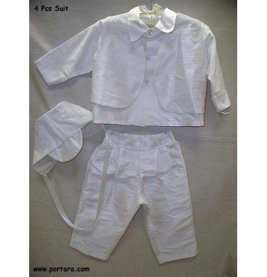 Constantine Pearl White Christening Outfit Constantine Pearl White Christening Outfit
