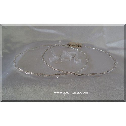 Silver Harmony with Swarovski Crystals Wedding Crowns ~ Stephana