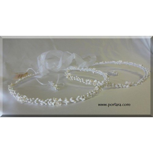 Romantic Roses with Swarovski Crystals Wedding Crowns