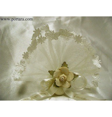 Ivory Butterfly Organza Baptismal Favor