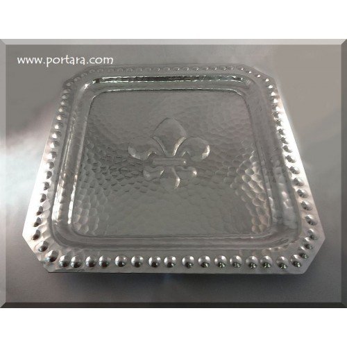 Hammered Fleur de Lis Tray