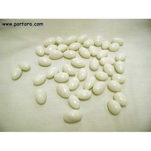 White Color Fine Almonds Confetti - Koufeta