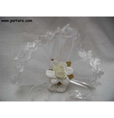 White Rocking Horse Organdy Circle ~ Unisex